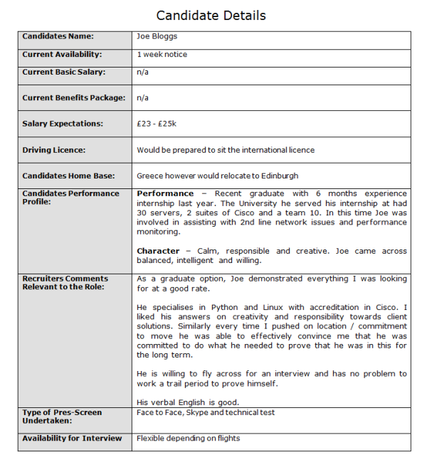 front sheet