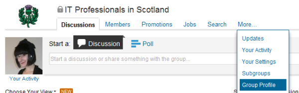 linkedin group profile