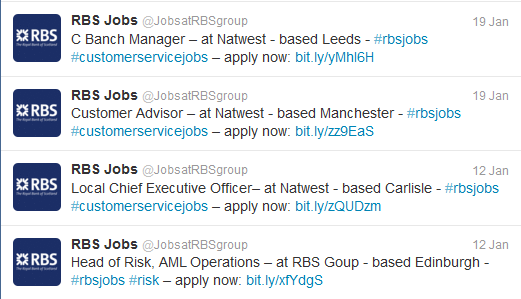 RBS Recruitment Twitter