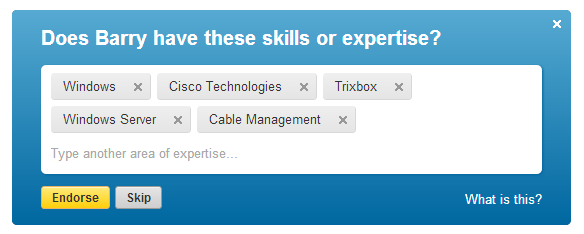 LinkedIn skills