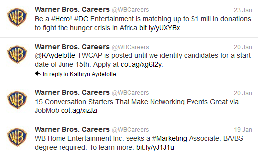 Warner Bros Recruitment Twitter