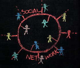 Social network chalkboard
