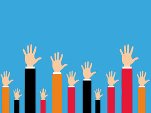 get more recruitment applications hands in the air