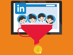 linkedin profile going into a funnel and money coming out the funnel