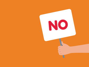 Sign saying no 